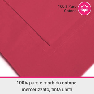 Coppia Federe 3 volani IPERSAN Puro Cotone Bordeaux
