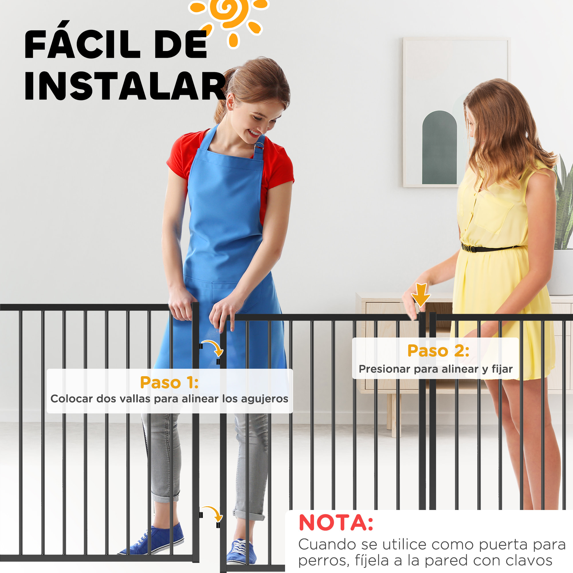 Parque para Perros Vallas para Perros de 8 Paneles 60x76 cm Corralito para Perros Pequeños y Medianos de Acero para Interior y Exterior Negro