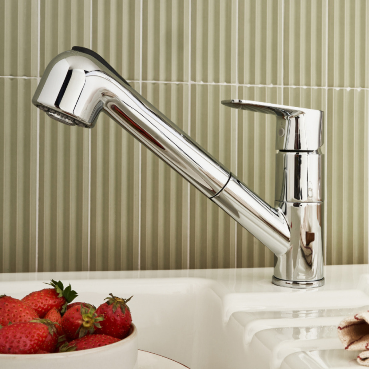 Robinet cuisine avec douchette extractible July+ chromé