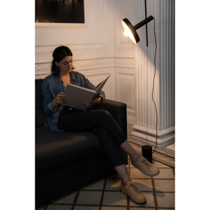 WHIZZ Lampe suspension/lampadaire noire/or