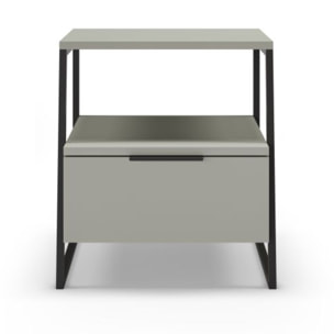 Mesita de noche Oksa Verde - Negro