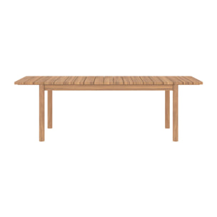 Table de jardin extensible en teck 6 à 8 personnes - Kora
