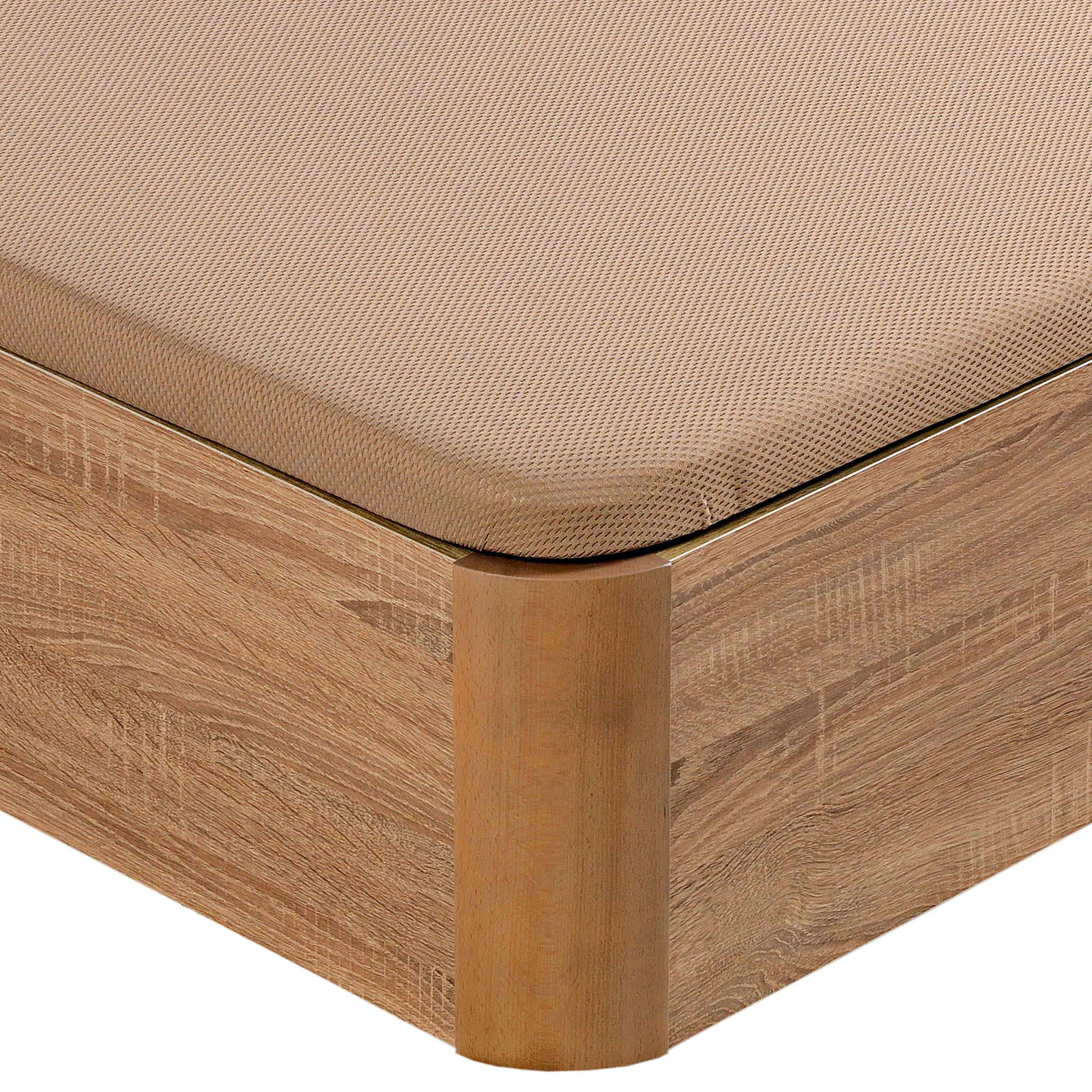 Canapé Abatible 32CM | ENVÍO, MONTAJE Y RECOGIDA ANTIGUO INCLUIDO | Madera | Natural | Gran capacidad | Tapa 3D | WHAT THE SLEEP