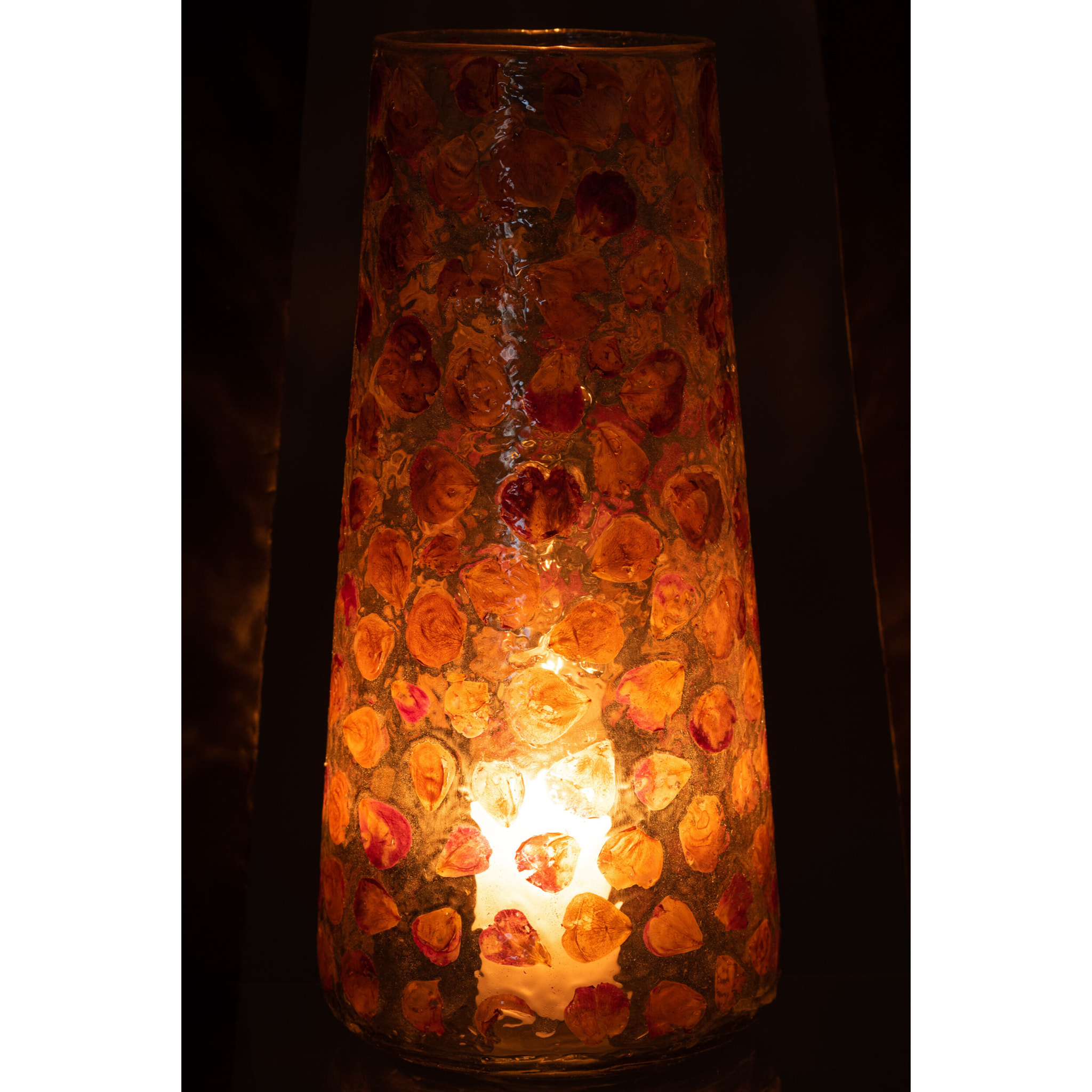 J-Line vase Gerard - verre - ambre - 36.5 cm hoog