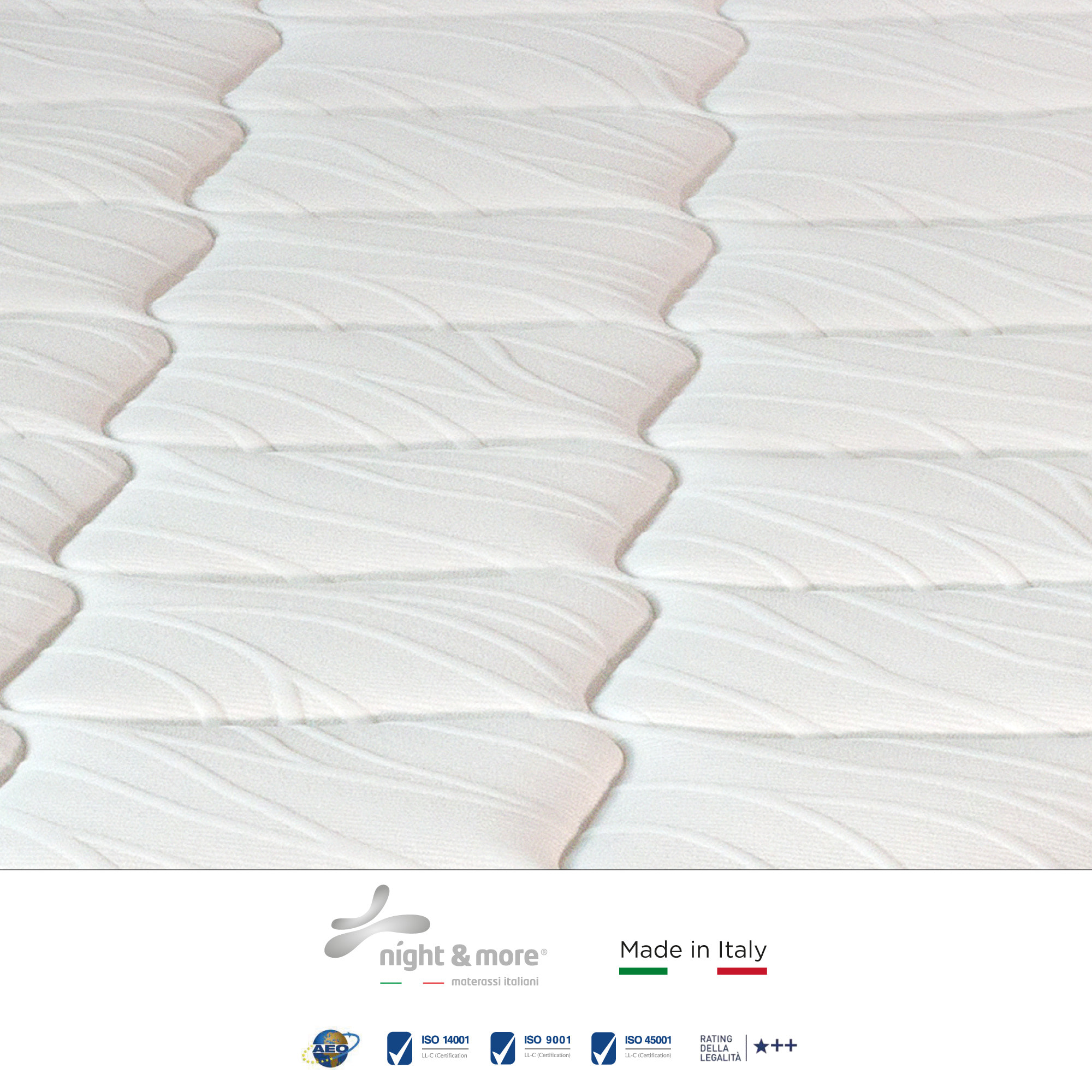 "Elegance Spring" H26 cm 180x200 2 guanciali Memory OMAGGIO a molle insacchettate indipendenti ,7 zone a portanza differenziata arrotolato