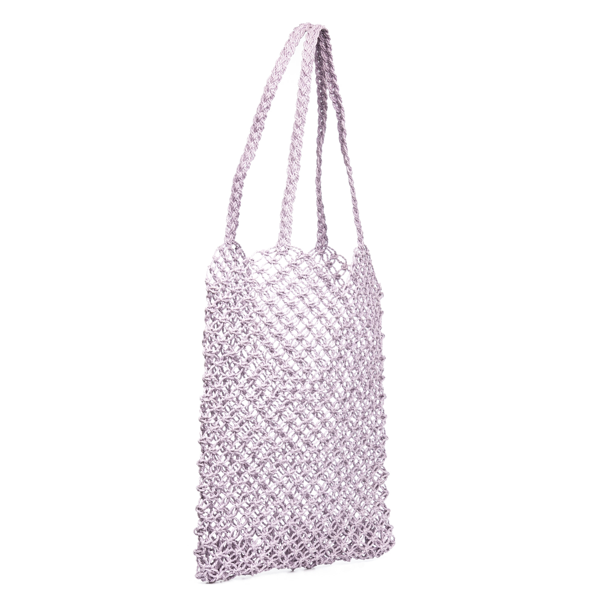 IRIA QUINTANA Borsa a Spalla da Donna Chieti. Tessuto Paglia 41x3x40 Cm. Lilla