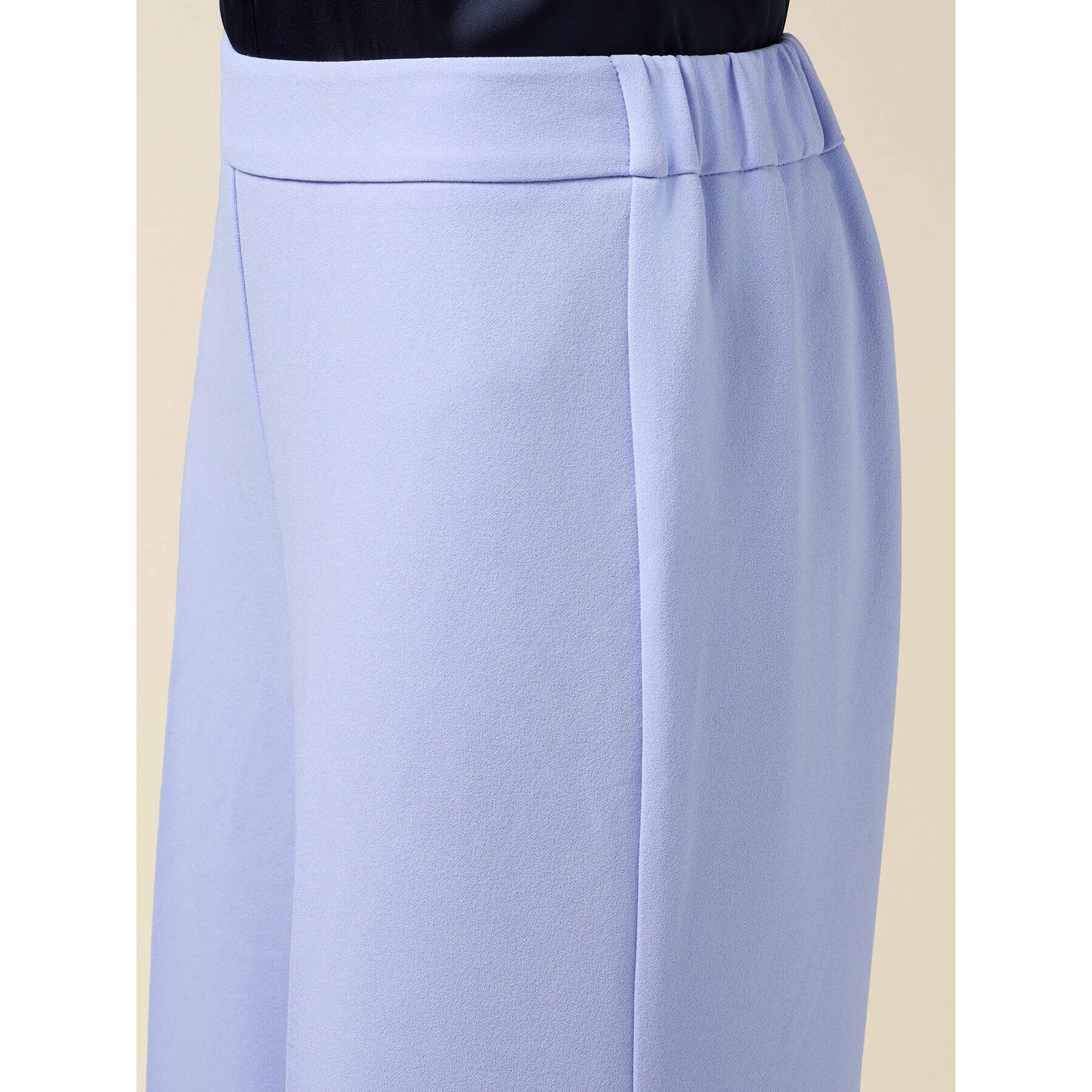 Oltre - Pantaloni palazzo in tessuto crêpe - Azzurro