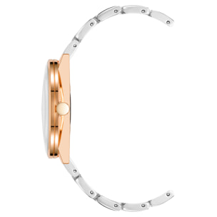Reloj Nine West NW-2683GYRT Mujer Analogico Cuarzo con Correa de Metal