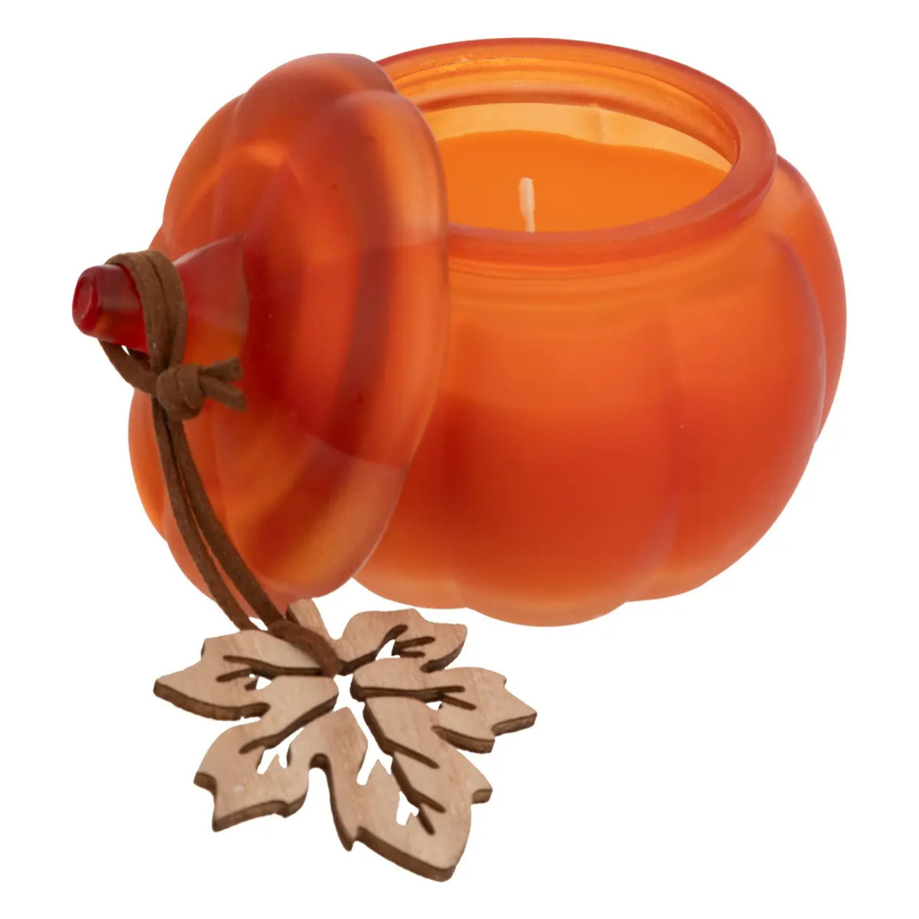Bougie parfumée citrouille verre D.8,5cm assorti