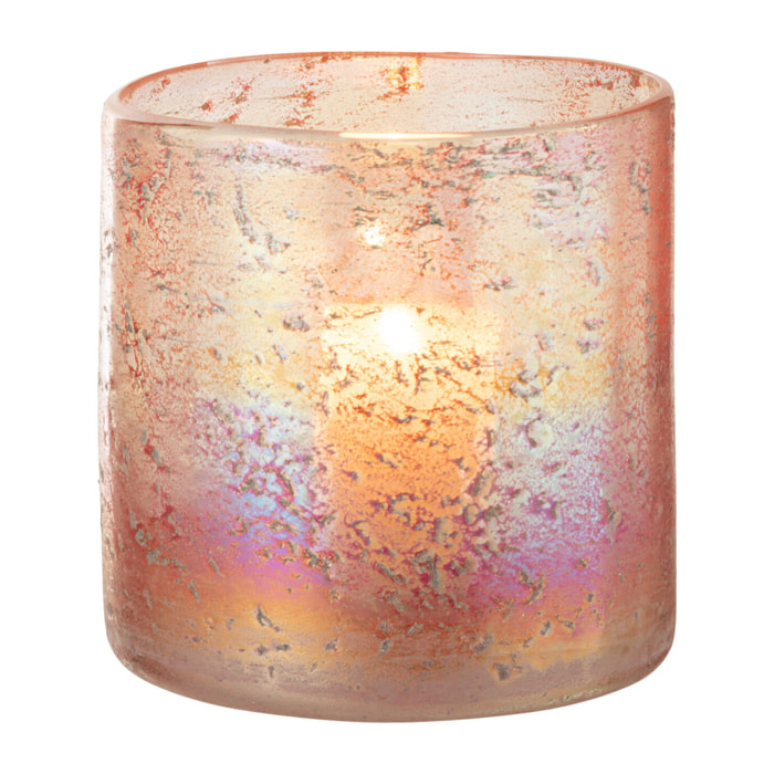 J-Line photophore - verre - rose - medium