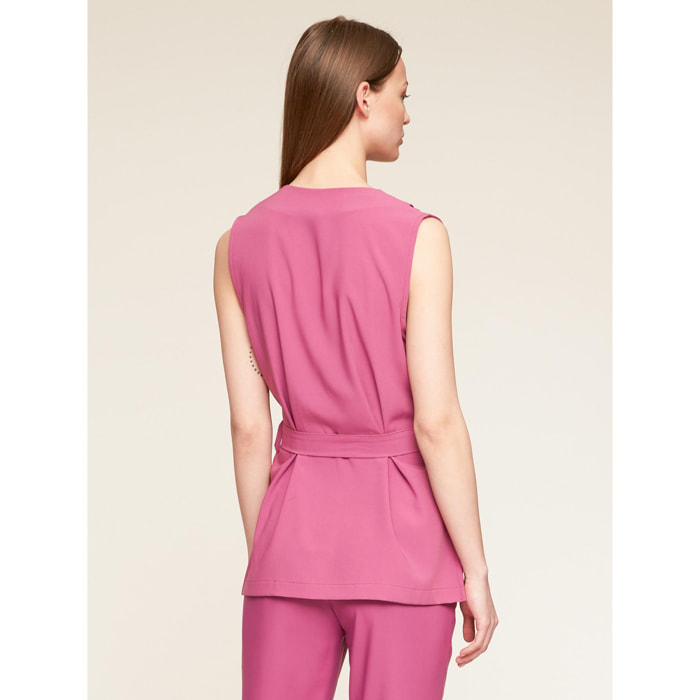 Motivi - Gilet elegante con fusciacca - Rosa