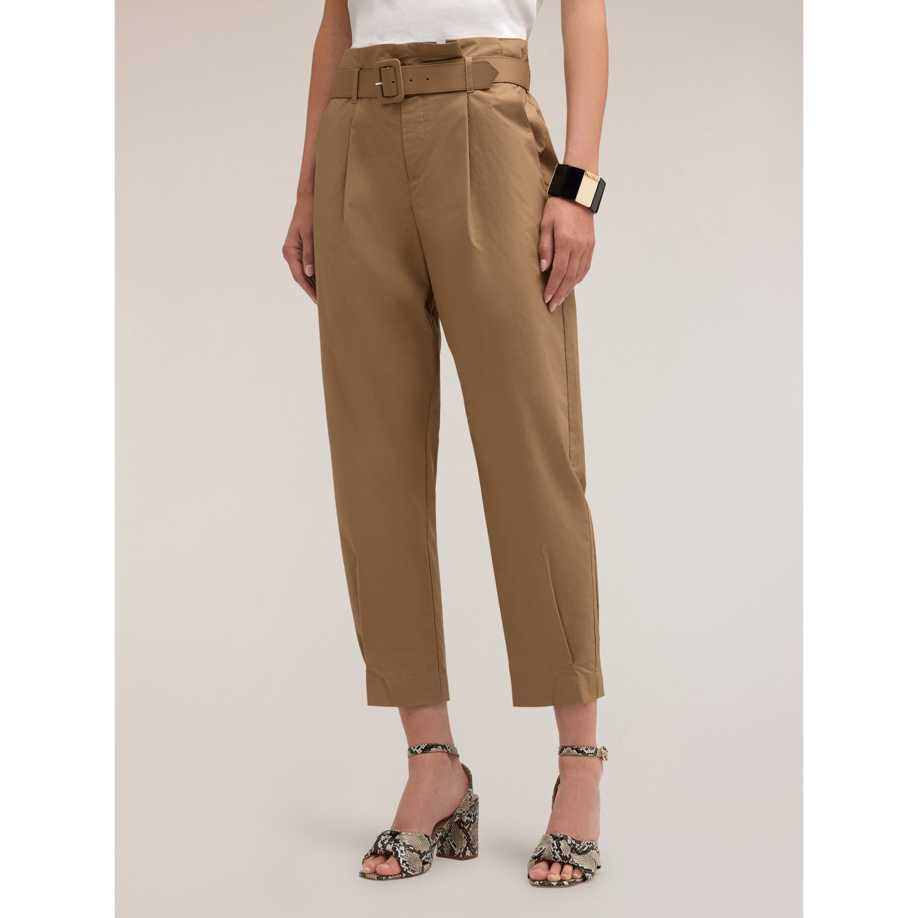 Motivi - Pantaloni chino barrel leg - Beige