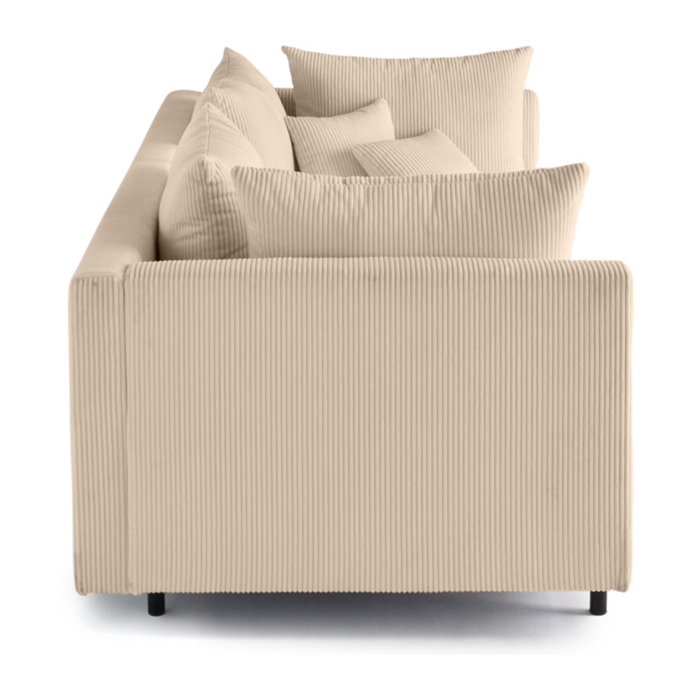 Edinburg - canapé modulable 3 places - velours côtelé - Beige