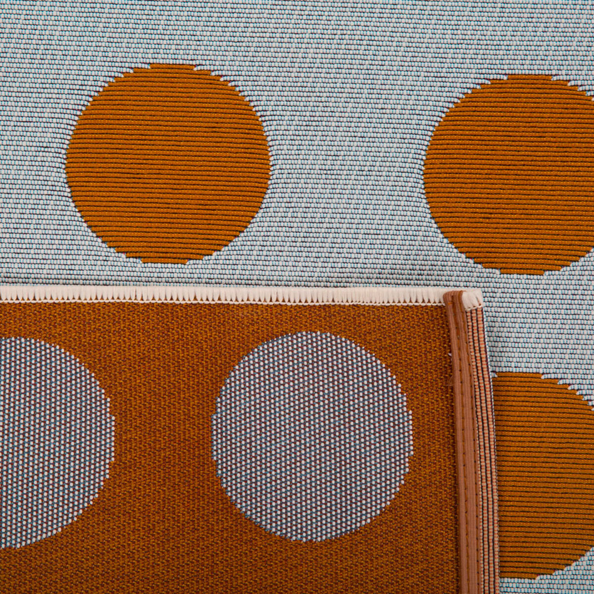 RIVIERA - Tapis intérieur/extérieur à motif pois bleu