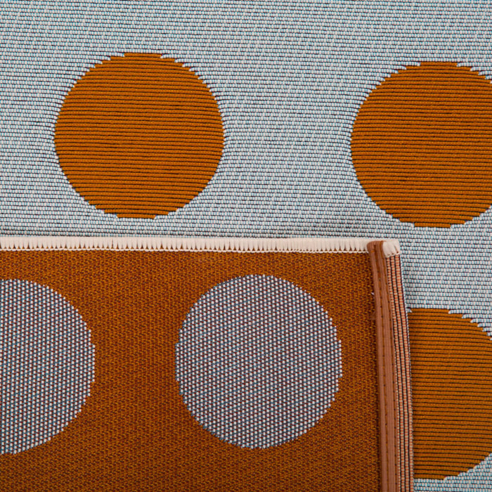 RIVIERA - Tapis intérieur/extérieur à motif pois bleu