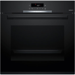 Four encastrable BOSCH HBA372BB4 - Chaleur pulsée - Hydrolyse - Pyrolyse - Porte froide - Mode Friture Sans Huile Air Fry