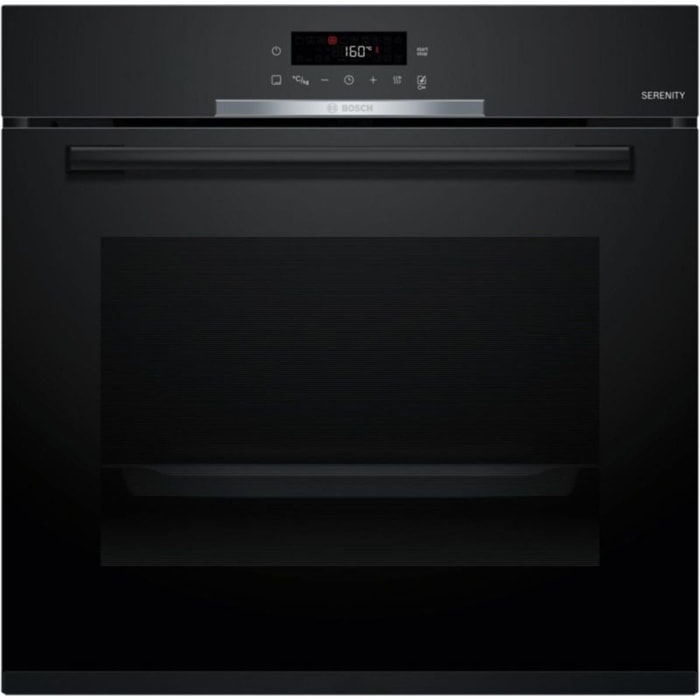 Four encastrable BOSCH HBA372BB4 - Chaleur pulsée - Hydrolyse - Pyrolyse - Porte froide - Mode Friture Sans Huile Air Fry
