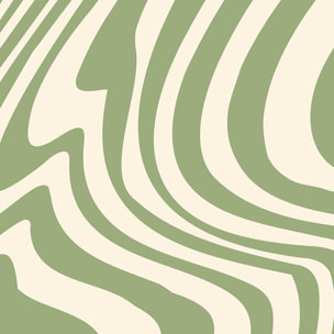 Affiche encadrée motif abstrait ondulé vert sauge Affiche + cadre en métal - Noir