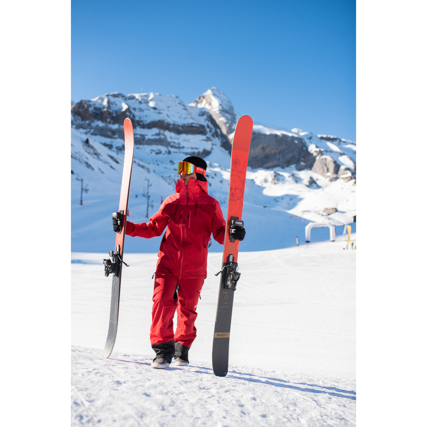 Pantalones para hombre ECOON ECOExplorer Pants Men - Rojo
