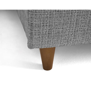 Anna - canapé d'angle droit 5 places convertible en velours texturé - Gris