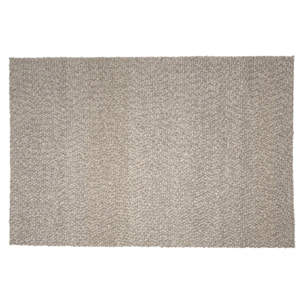 QUENTIN - Tapis rectangulaire 160x230cm en laine bouclée taupe