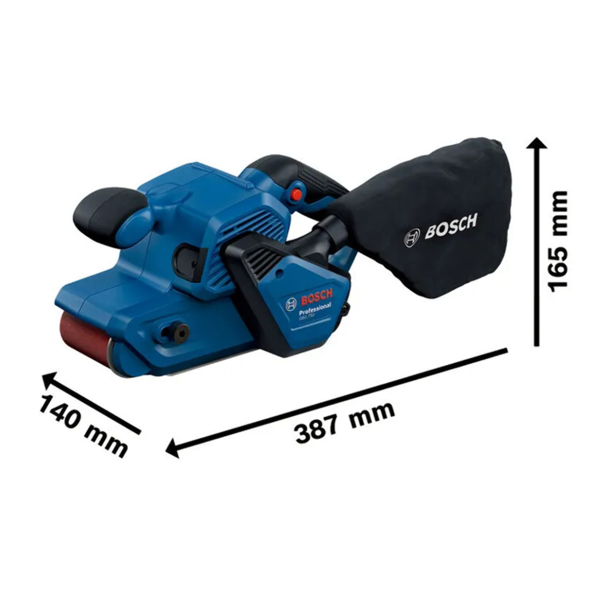 Ponçeuse à bande filaire 850W GBS 750 - BOSCH - 06012C1020