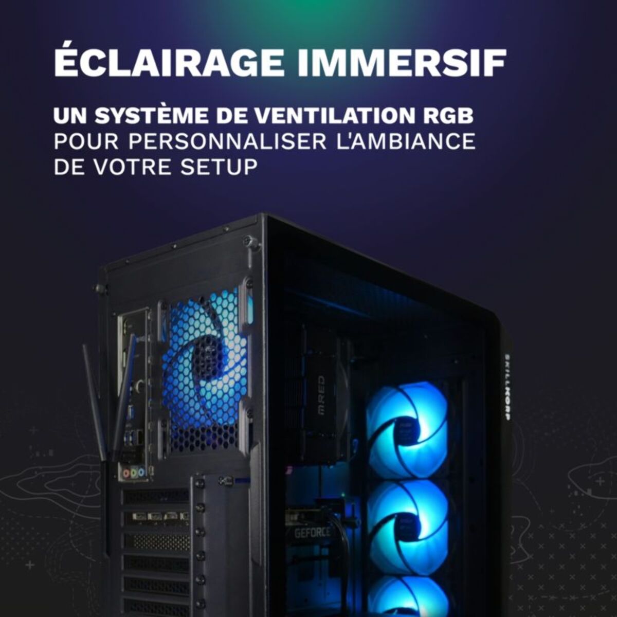 PC Gamer SKILLKORP SK01 - AMD Ryzen 5 5500 - NVIDIA GeForce RTX 3050 - 16 Go RAM DDR4 - SSD 512 Go