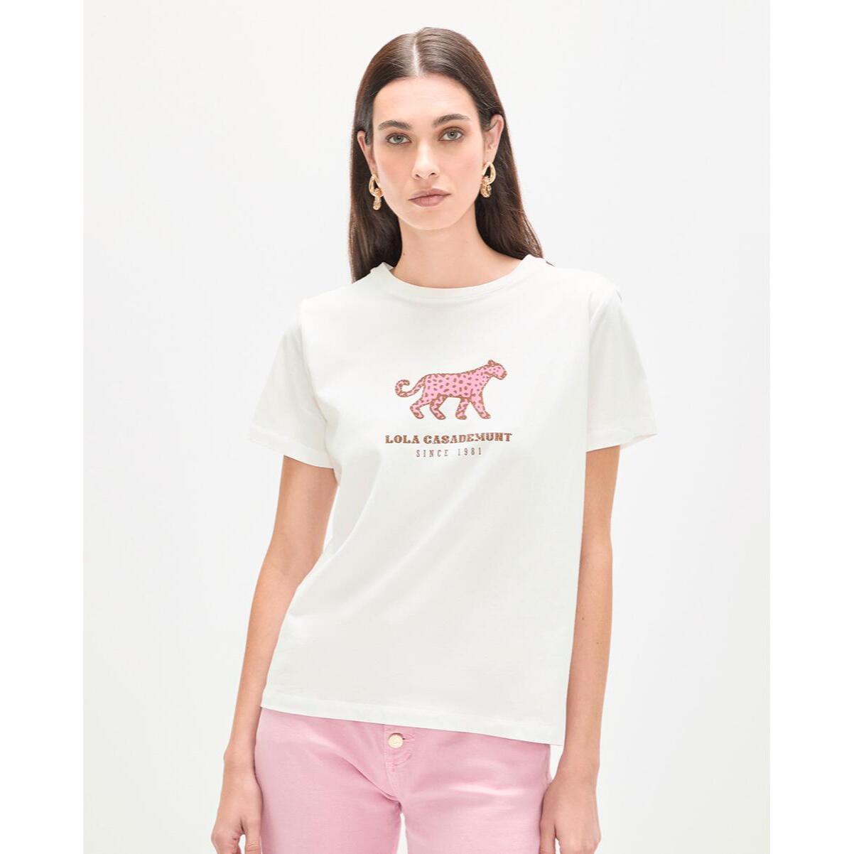 Maglietta con stampa leopardata