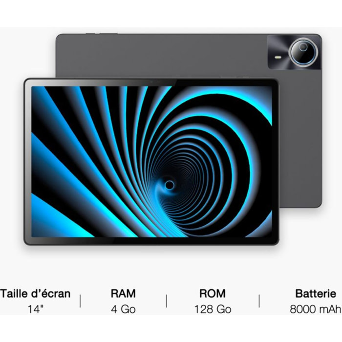 Tablette Android LOGICOM XXL 14.1 4/128Go Noir FHD