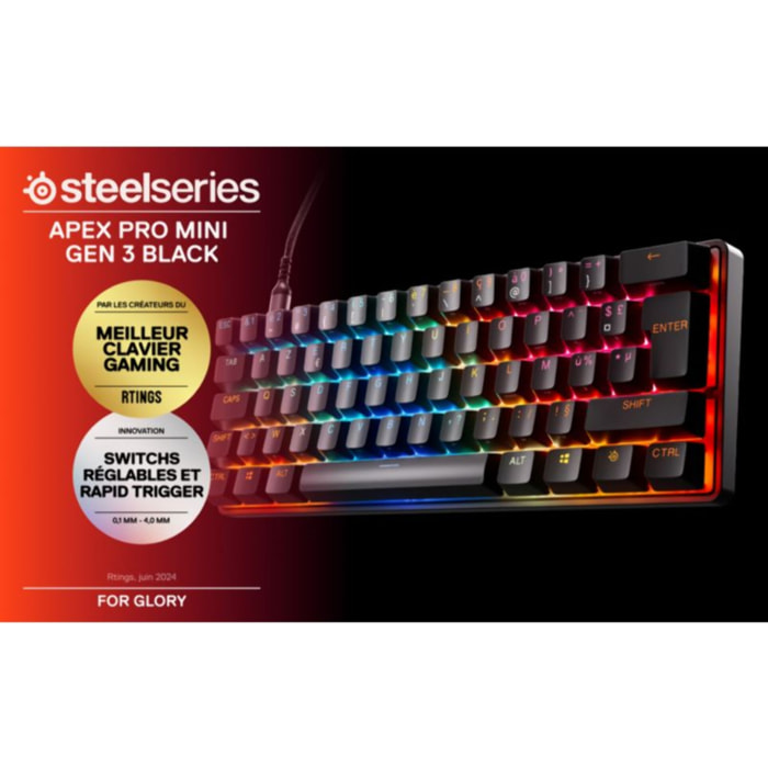 Clavier gamer STEELSERIES Apex Pro Mini Gen 3 FR