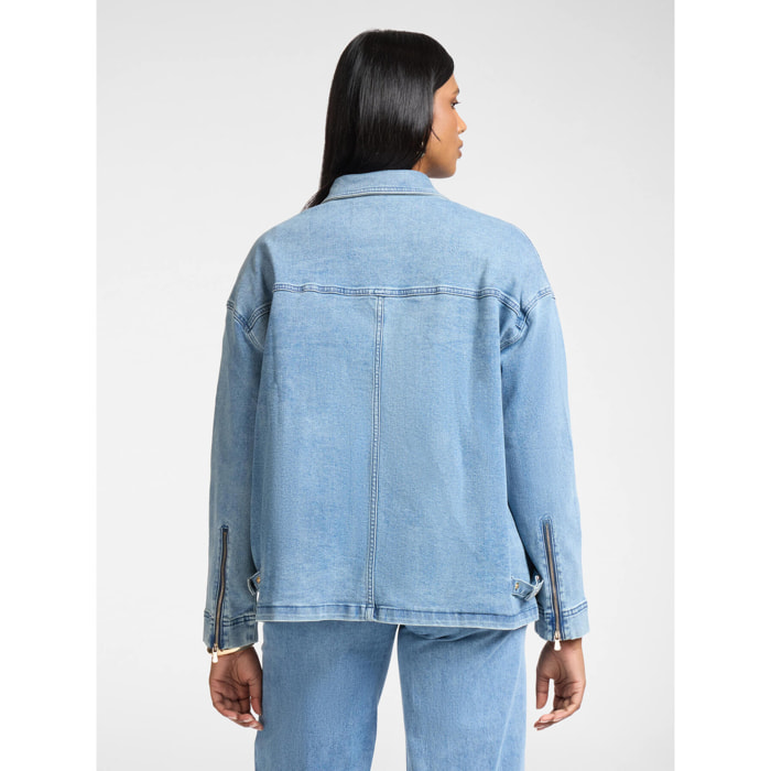 Elena Mirò - Chaqueta de denim stone washed - Light - blue