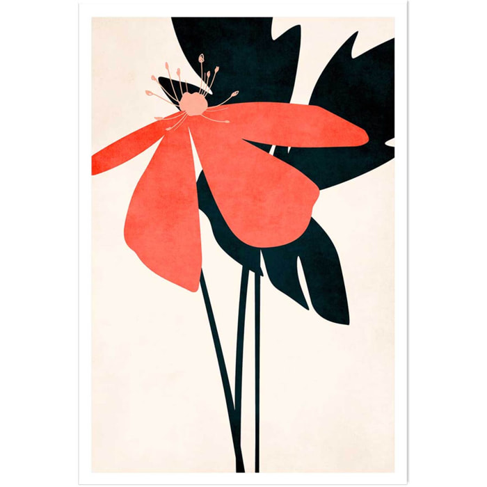 Affiche Coeur de fleurs Affiche seule