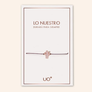 Pulsera charm "Lo nuestro durará para siempre" Turquesa