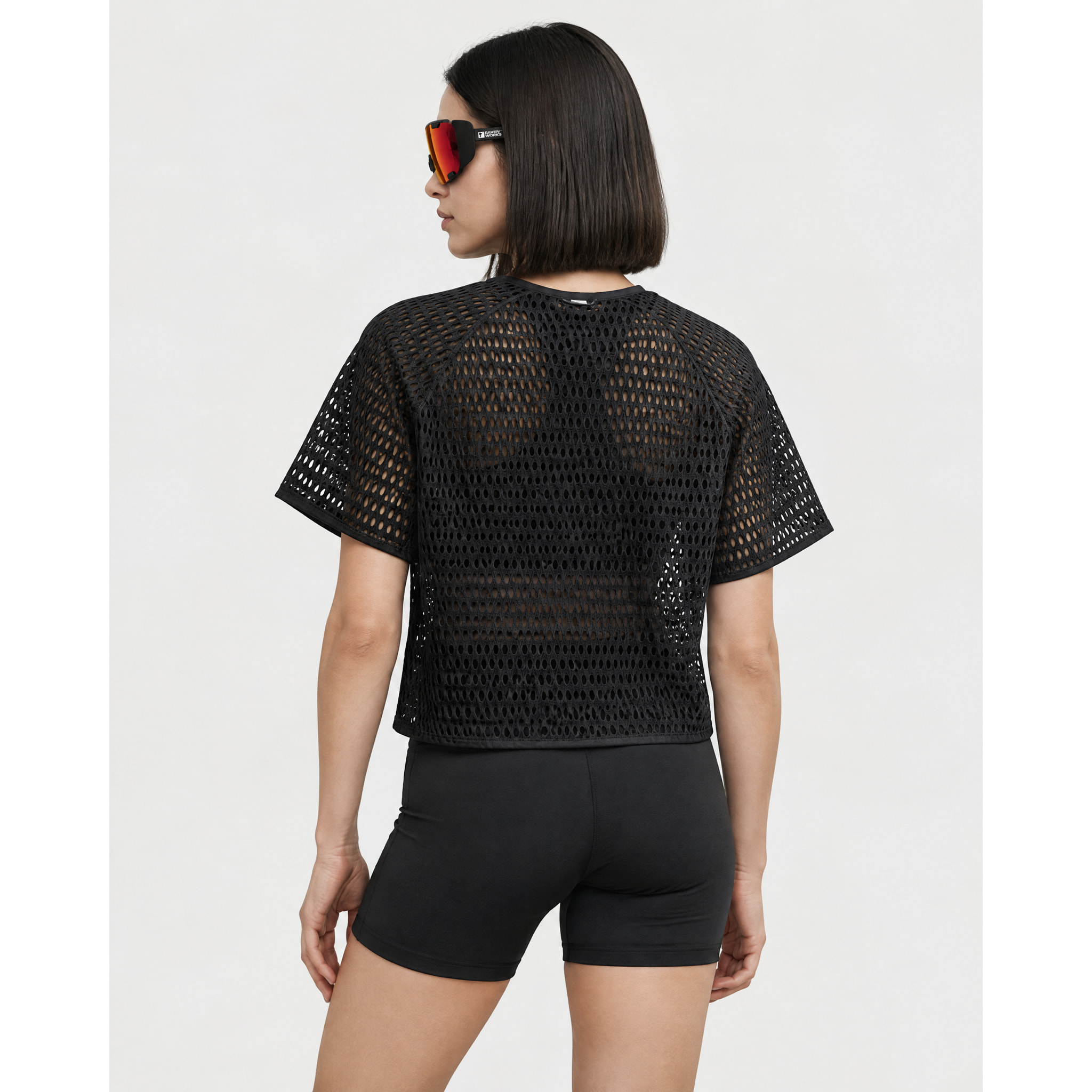 Camiseta técnica de rejilla para mujer ECOON ECOIce - Negro