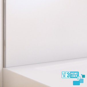 LOT de 3 Panneaux Muraux pour salle de bains en Aluminium Blanc - 120x210cm - WALL'IT
