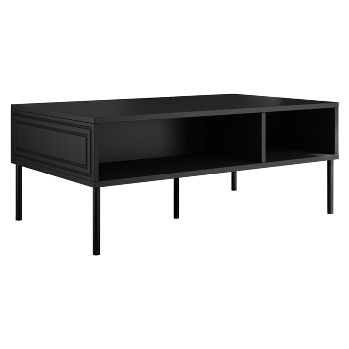Lavaggi - table basse - 2 niches - 110 cm - Noir