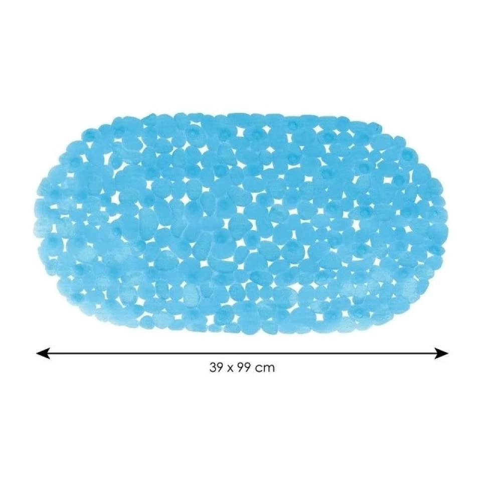 Tapis Fond de baignoire PVC GALETS Bleu transparent MSV