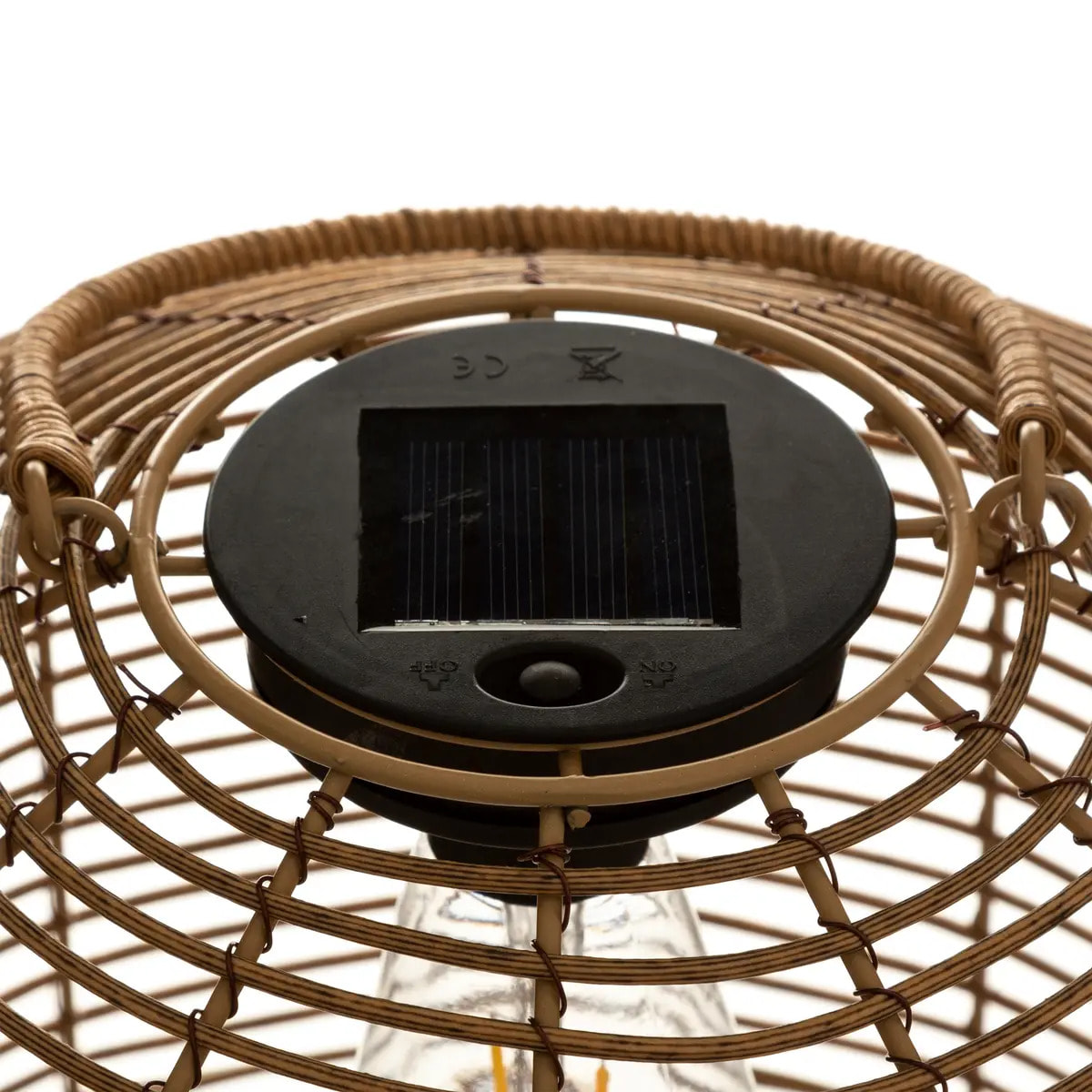 Lampe solaire "Cuba" beige H30cm