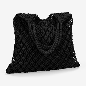 Bolso crochet negro de hombro