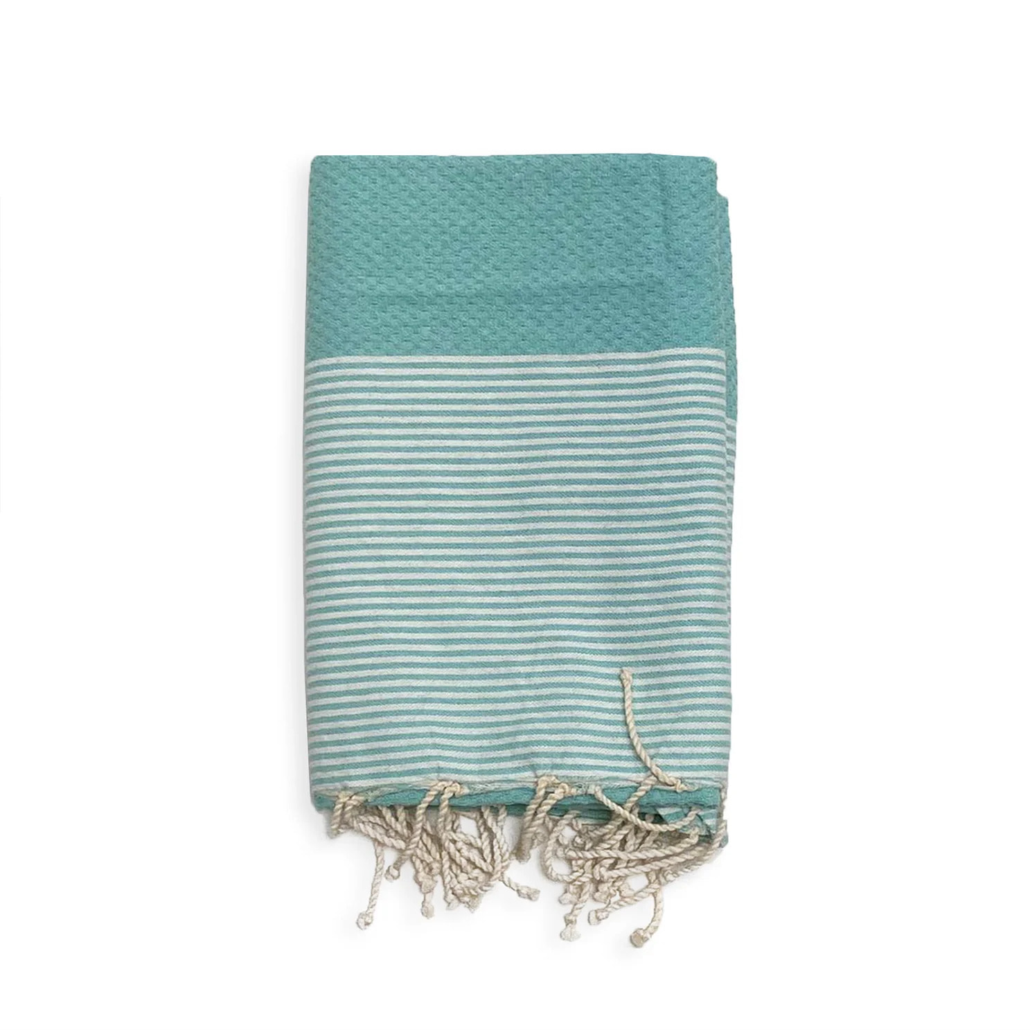 Fouta traditionnelle Mikanda Aqua 100x200 190g/m²