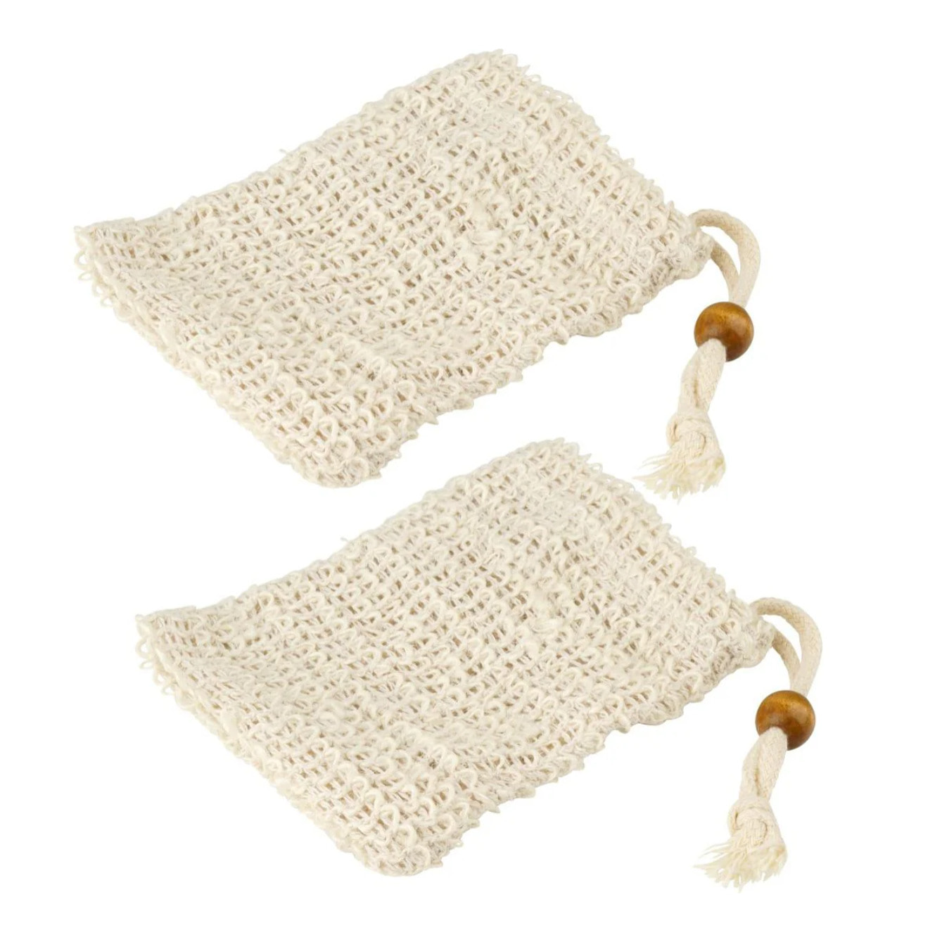 Lot de 2 sacs à savons solides en sisal Fackelmann Tecno