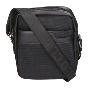 Borsa a tracolla uomo - Modello False - Pelle PU e Tessuto - 18.0 x 21.0 x 4.0 cm
