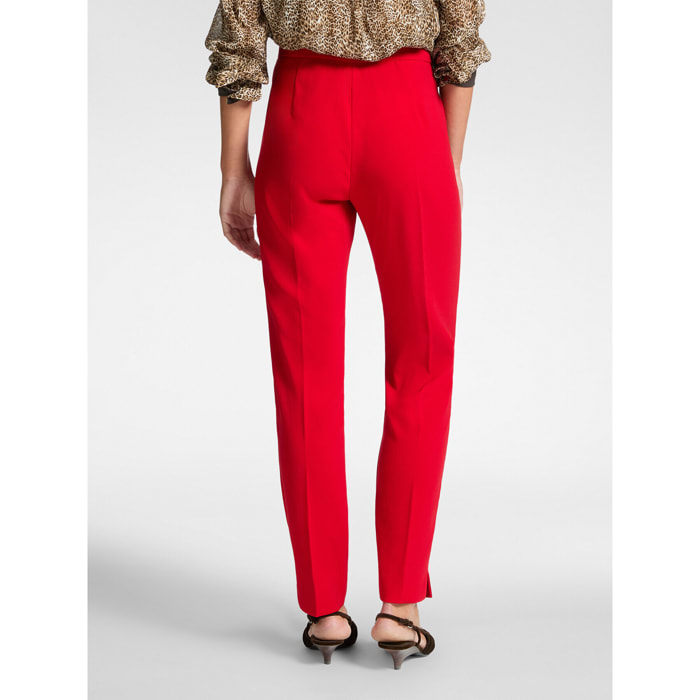 Elena Mirò - Pantalones slim fit en tejido elástico - Rojo