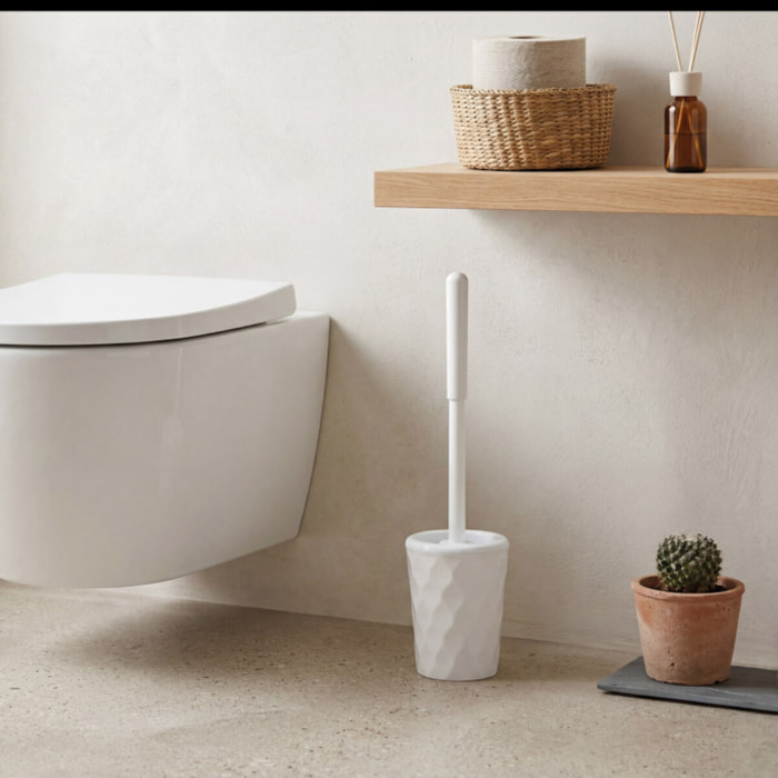 Brosse wc avec support POOL Blanc Spirella