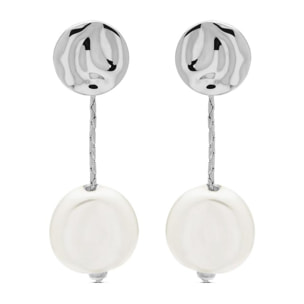 Pendientes Lux by Lux acabados en Rodio