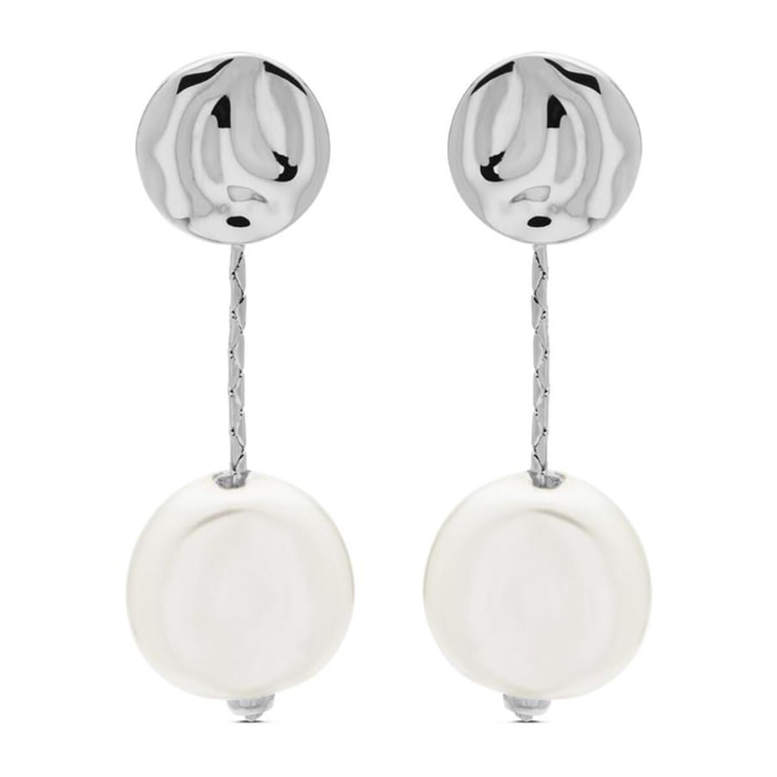 Pendientes Lux by Lux acabados en Rodio