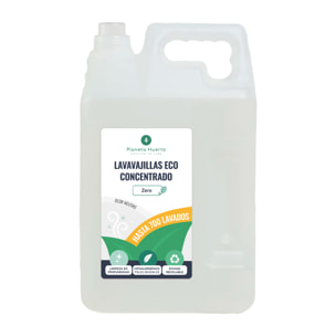 PLANETA HUERTO | Lavavajillas Manual Hipoalergénico Sin Perfume Eco 5L - Limpieza Ecológica y Suave para Todo Tipo de Utensilios