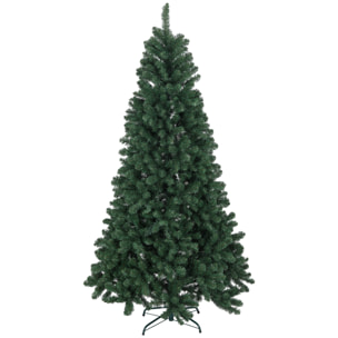 Árbol de Navidad 210 cm Árbol de Navidad Artificial con 1064 Ramas de Alambre de Memoria y Base Plegable Árbol de Navideño para Salón Verde