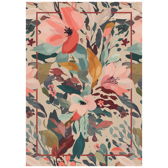 Tappeto arredo salotto soggiorno camera, stile moderno contemporaneo disegni arte moderna e motivi floreali