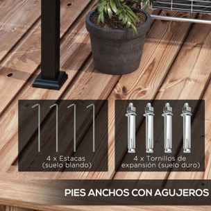 Pérgola de Pared 297x211x220 cm Cenador de Jardín con Techo Retráctil y Marco de Acero Refugio para Patio Terraza Exterior Gris Oscuro